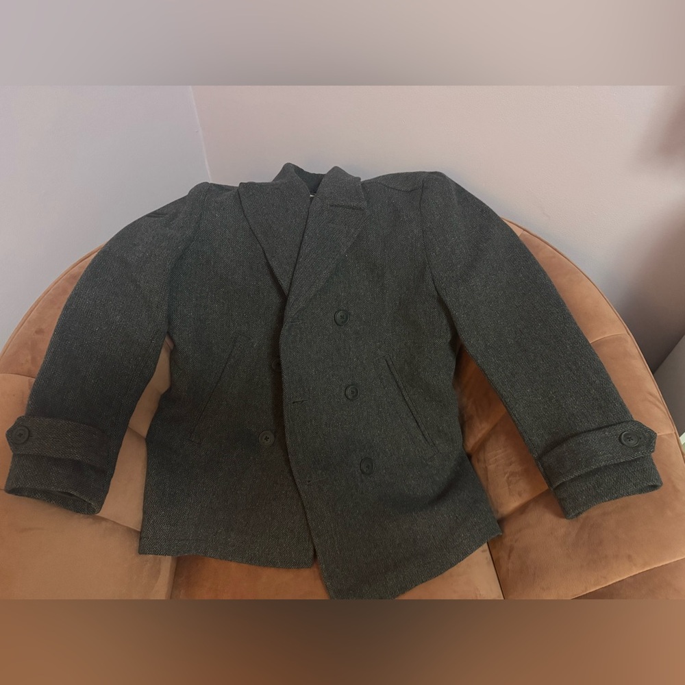 Men wool pea coat